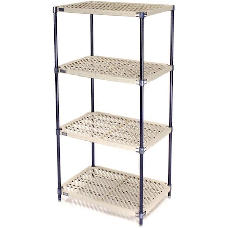 Nexel Starter Unit 24 D, 30 in W, 74 in H, 5 Shelves, Tan PM24307N5